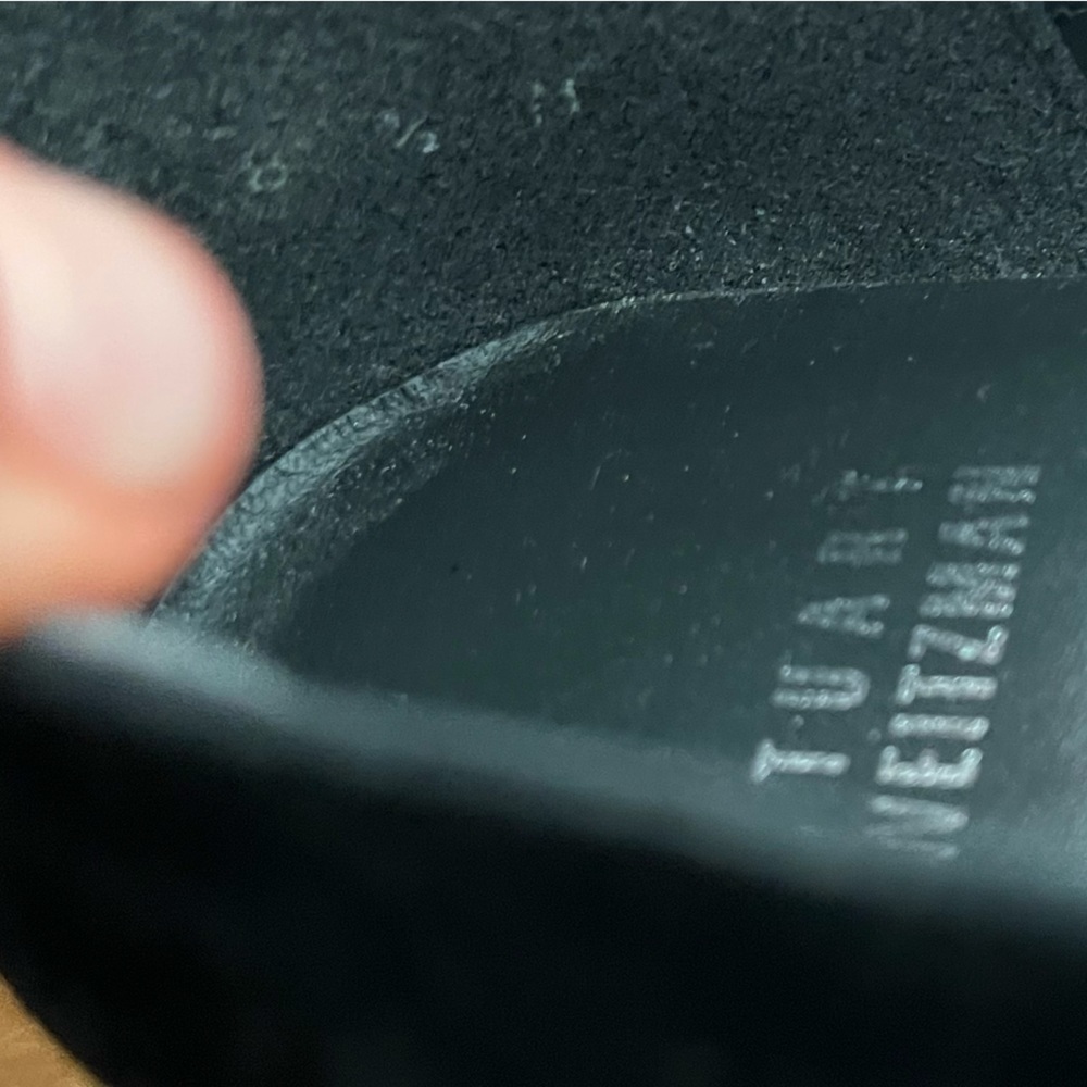 Stuart Weitzman Suede Bow Kitten Square Toe Heels - image 6